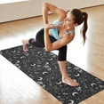 thumbnail image 6 of Black White Gothic Moon Flower Card Pattern Hot Yoga Mat Towel Non Slip for Hot Yoga - Quick-Drying Yoga Mat Cover with 4 Corner Pockets with Travel Bag - Hot Yoga Towel Non Slip 70"x26", 6 of 6