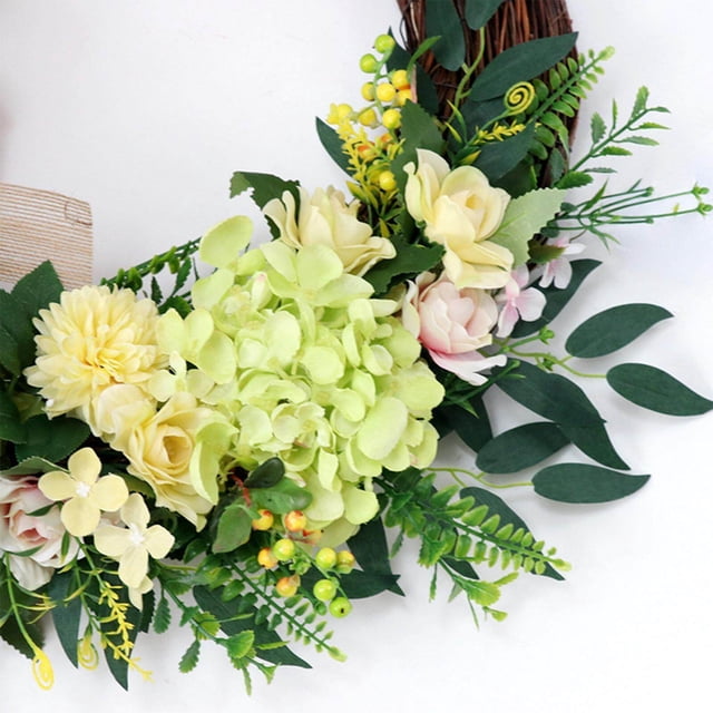Langgg Front Door Wreath Decorative Artificial Flower decor spring for Window Hanging Decor