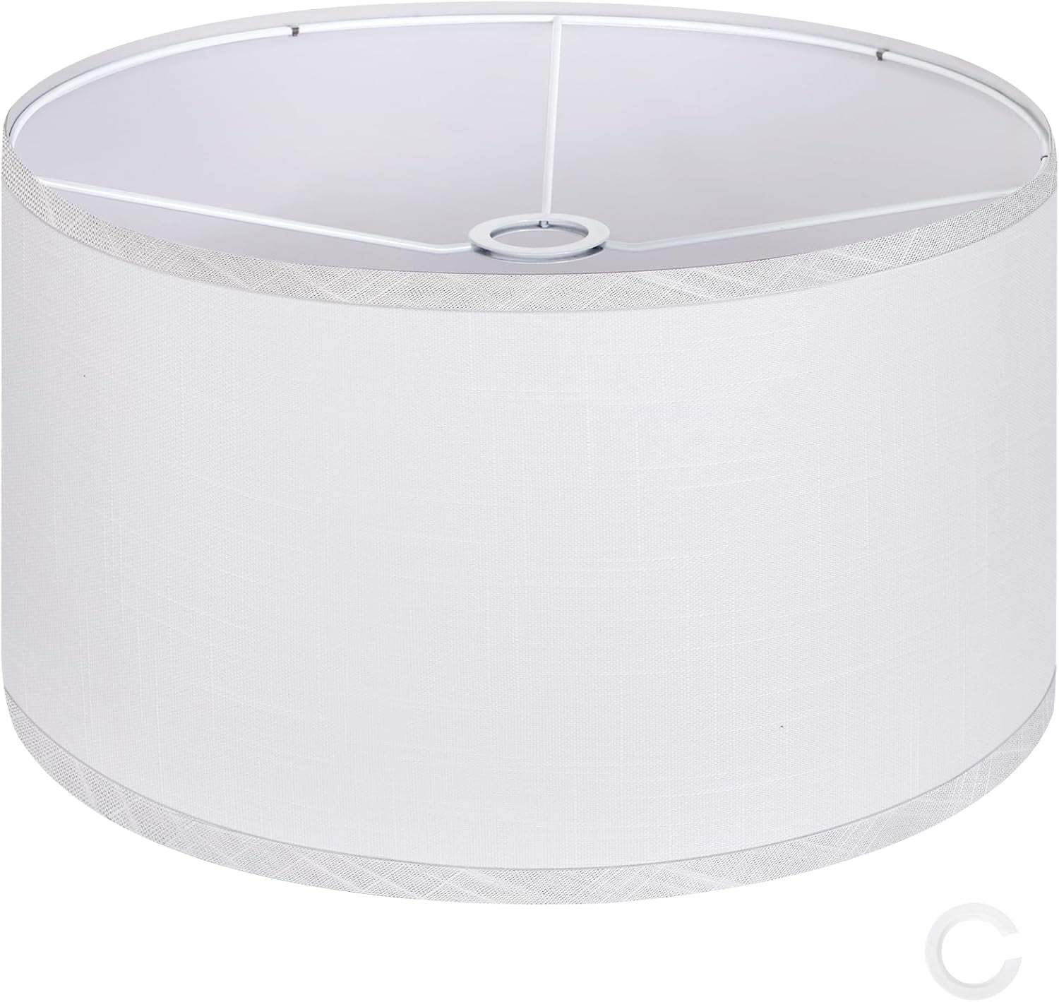 Beige Drum Lamp Shades for Floor Lamps, 13" Top x 13" Bottom x 10" High, Easy to Assemble, Replacement Linen Lampshades for Table Lamps & Bedside Lamps (1.65" Spider)