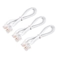 thumbnail image 1 of Unique Bargains Phone Extension Cord 1.64FT Telephone Cable Phone Line Cord RJ11 6P4C Plugs White 3pcs, 1 of 5