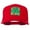 Red, variant on St Patrick's Day Clover Leaf Embroidered Cap - Navy OSFM