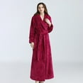 thumbnail image 2 of Seductiva Clearance Items Womens Plush Soft Robe Womens Soft Plush Bathrobe Fluffy Cute Long Coat Nightgown Nightdress Shower Spa House Long Robe for Women, 2 of 5