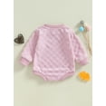 thumbnail image 4 of Suealasg Newborn Baby Boys Girls Fall One Piece Clothes Long Sleeve Checkerboard Print Romper Bodysuit 3 6 12 18 Months Infant Autumn Playsuit, 4 of 7