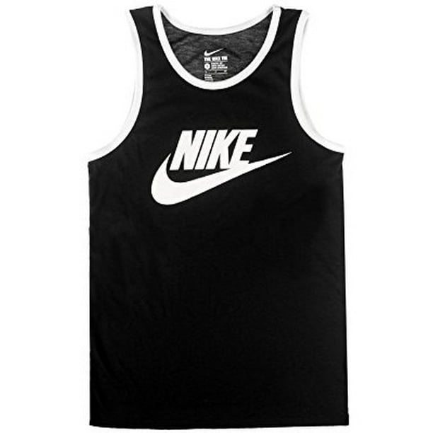 Nike - Nike Mens Ace Logo Tank Top Black/White 624314-011 Size Large ...