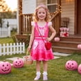 thumbnail image 4 of Rise Red Cosplay Costume, Pink Princess Dress Halloween Costumes, Ruffle Sleeve Dress Pink Outfit, Movie Figure Halloween Cosplay, 4 of 6