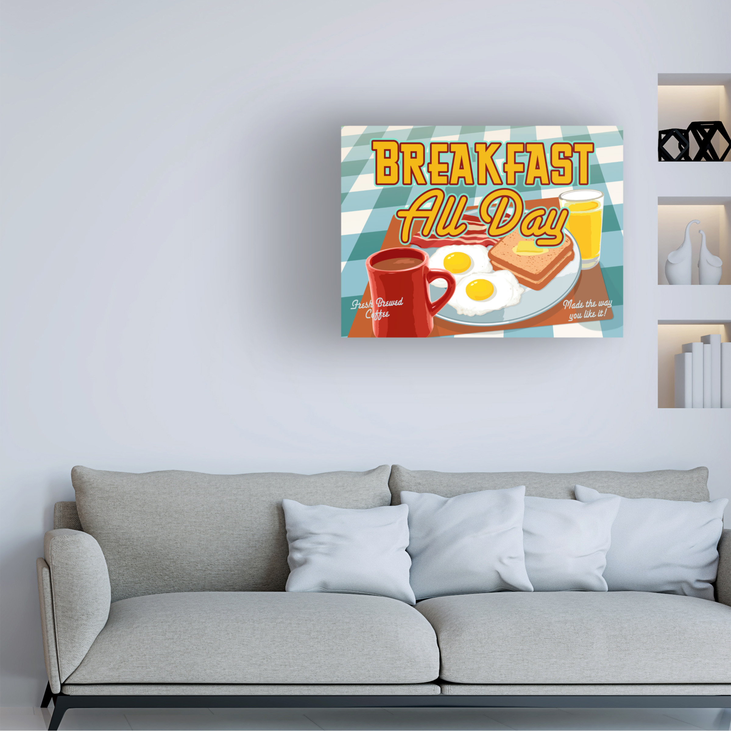 RetroPlanet 'Breakfast All Day' Canvas Art