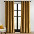 thumbnail image 4 of Top Finel Velvet Blackout Curtains Gold Brown Grommet Curtains 52" x 84", 2 Panels, 4 of 13