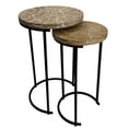 thumbnail image 1 of Electra Table Gigogne Ronde de 24 Pouces - Bois Électrifié - Blanc, 1 of 7