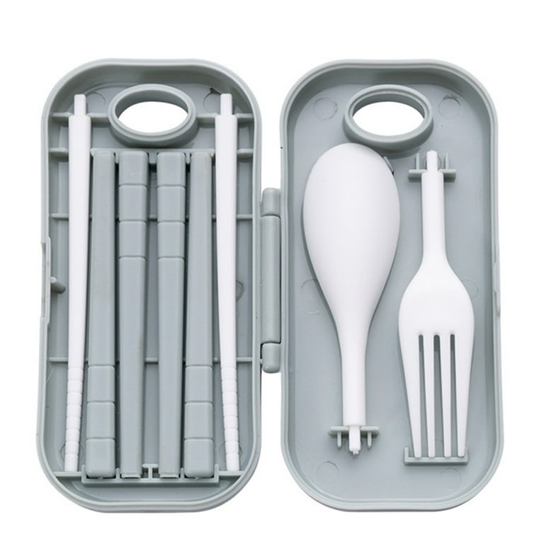 Portable Cutlery Set 4pcs Stainless Steel Silverware Set with Case for Lunch  Box Reusable Travel Camping Flatware Set Personal - AliExpress