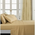 thumbnail image 2 of Deluxe Hotel 400 TC 100% Cotton, Luxury Dobby Stripe Bed Sheets Set, Full, Gold, 4 Piece, 2 of 2