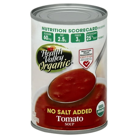 - Health Valley Organic Soup, Tomato, No Salt Added, 15 Fl Oz