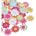 thumbnail image 3 of Juego de 50 botones de madera hechos a mano con 2 agujeros para coser y hacer scrapbooking., 3 of 4