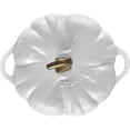 thumbnail image 6 of Staub Cast Iron 3.5-qt Pumpkin Cocotte with Gold Stem - White, 6 of 6