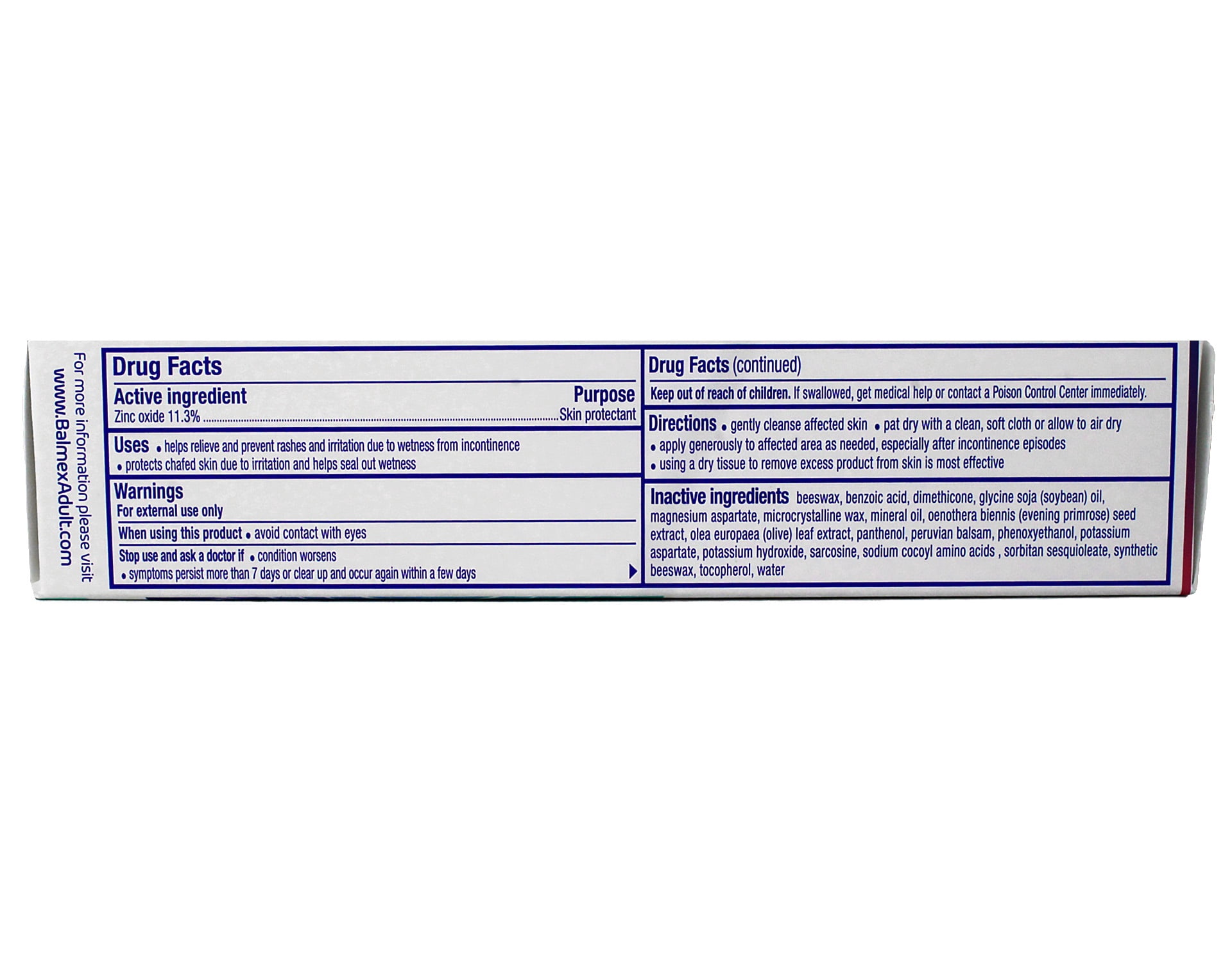 Balmex AdultAdvantage Bprotected Skin Relief Healing Cream, with Zinc Oxide Barrier Cream Protection + Skinshield Soothing Botanicals for Adult Incontinence, Adult Rash and Bed Sores, 3oz (Pack of 3)