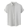 thumbnail image 2 of Kiplyki Men's New Arrivals Tops Shirt Beach Shirt Hawaiian Casual Polka Shirt Lapel Short Sleeve Shirt Top Blouse, 2 of 7