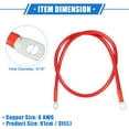 thumbnail image 6 of Unique Bargains 1 Pair 6 AWG Gauge 3ft Battery Inverter Cables with 5/16" Ring Universal for Car Vehicle RV Black Red, 6 of 6