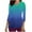 Womens Clothing Blue, variant on Womens Workout Uniforms, Scrub Tops for Women Fall Plus Size Fashion Loose Fit Ombre Tie Dye V Neck Long Sleeve Shirts with Pockets