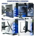 thumbnail image 2 of VIVO Triple Monitor Desk Mount, 2 Mechanical Arms + 1 Fixed, Screens up to 27", 2 of 8