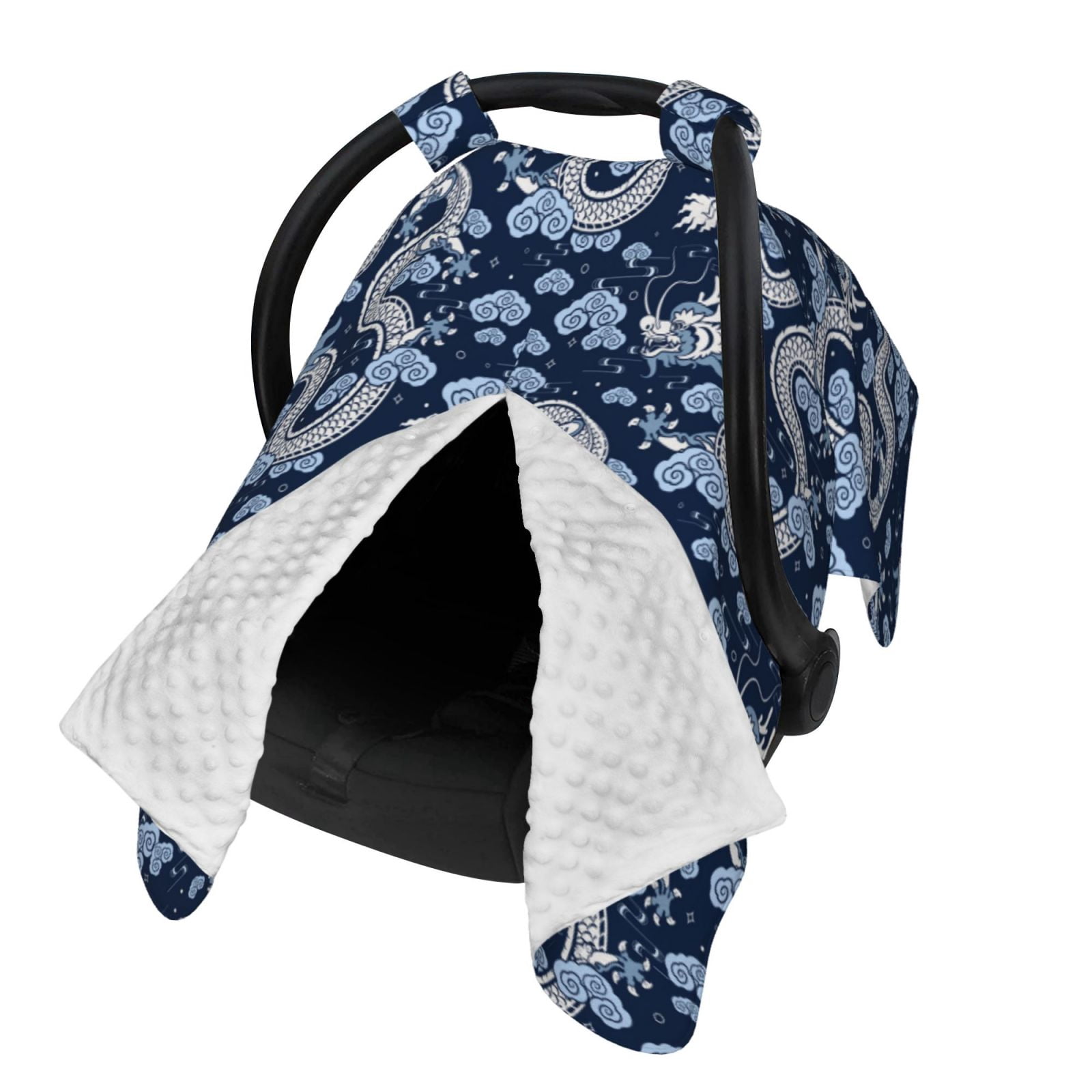 Naloa Dragons Baby Car Seat Cover, Breathable Baby Carrier Cover, Multiuse Baby Carrier Cover & Nursing Breastfeeding Cover