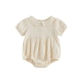 thumbnail image 2 of AceBaby Infant Baby Girl 95%Cotton Summer Bubble Solid Color Romper,Size 0-18M, 2 of 10