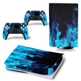 thumbnail image 1 of Decal Skin for Ps5 Disk Whole Body Vinyl Sticker Cover for PlayStation 5 Console and Controller (PS5 disc Edition Blue fire), 1 of 2