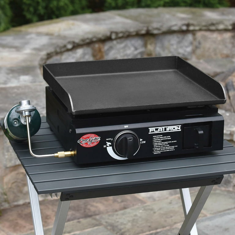 Char Griller Flat Iron Portable 17 Inch Gas Griddle