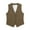Coffee, variant on Women's Summer Linen V Neck Vest Cardigan Casual Fashion Top Lightweight Comfortable Breathable Stylish Layering Piece