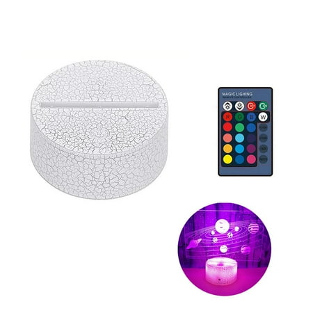 

cusimax 3d Night Light Lamp Base Remote Controlling Acrylic Board Usb Cable Colorful Decoration Decorative Light For Bedroom Children Room