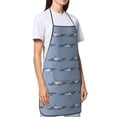 thumbnail image 3 of Zufioo Cute Whale for Lock Hem Apron with Pockets, Stain and Oil Proof Tie-down Apron for Cooking Barbecue Restaurant, Unisex-One Size, 3 of 9