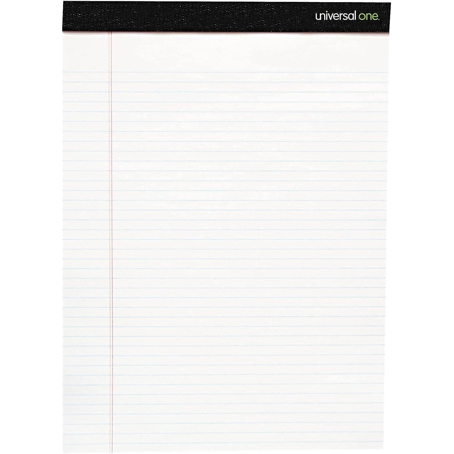 DCYP UNV30730 8.5 in. x 11 in. Premium Wide/Legal Ruled Writing Pads with Heavy-Duty Back - Black Headband (12/Pack)