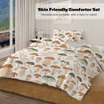 thumbnail image 5 of Sleepwish Full Mushroom Comforter Set 3Pcs for Kids Girls Microfiber Brown Bedding Set, 5 of 7