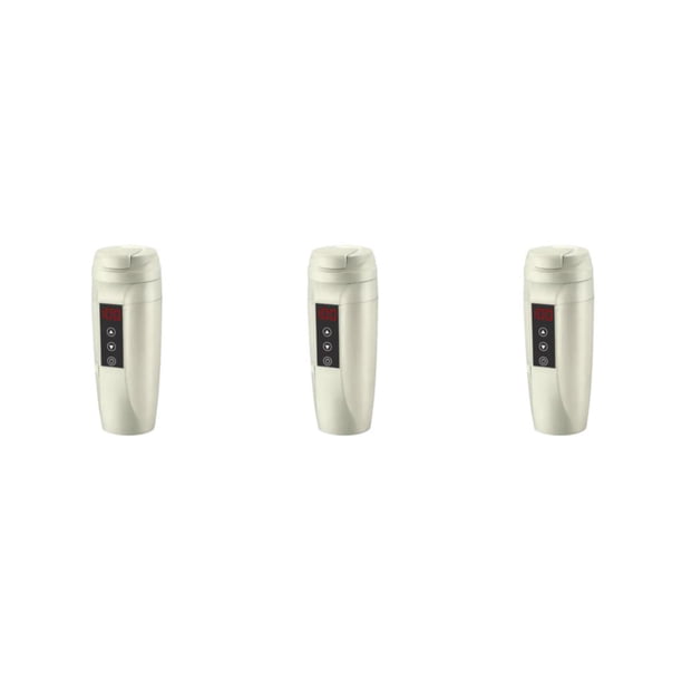 Sidaley Hervidor de agua para coche eléctrico 12V 24V Calentador de café Apto para viajes 450ml Blanco Type1 NO1