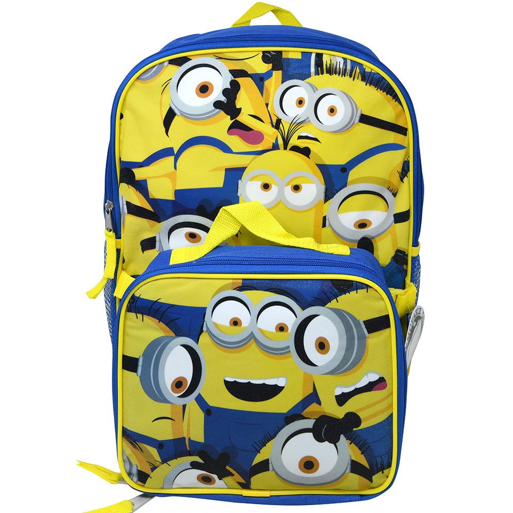 New 3D 14" Quality Minions Backpack Rucksack School Gym Bag scbag 