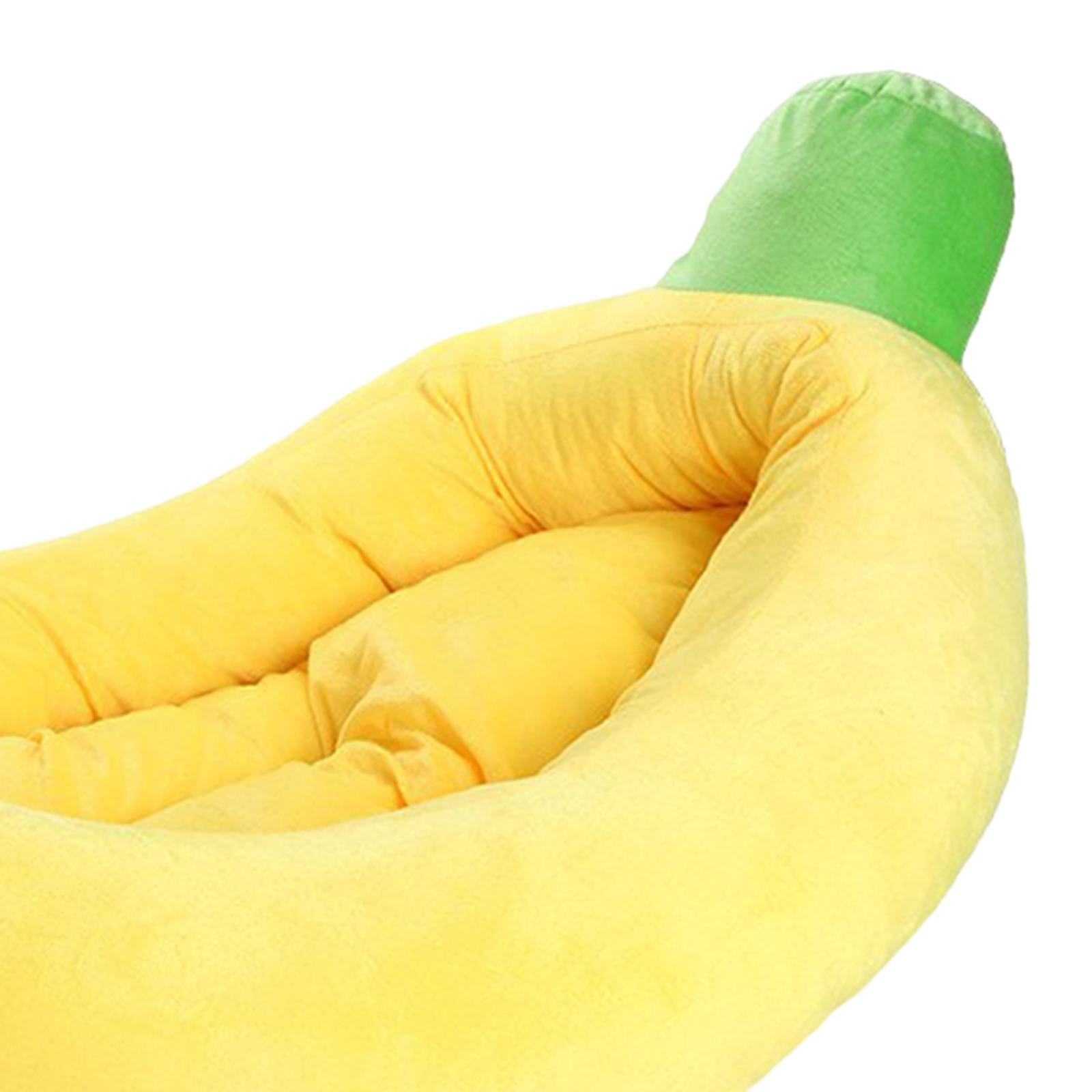 Bvdfgk Dog Bed Pet Animal Bed Banana Shape Detachable All Seasons Breathable Soft L