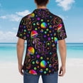 thumbnail image 4 of Fuzoiu Rainbow Jellyfishes Print Hawaiian Shirt for Men, Summer Beach Casual Short Sleeve Button Down Shirts, Men’s Beach Summer Shirts with Pocket,Medium, 4 of 7