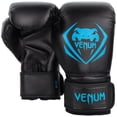thumbnail image 3 of Guantes de boxeo Venum Contender de cuero sintético negro/cian, 3 of 4