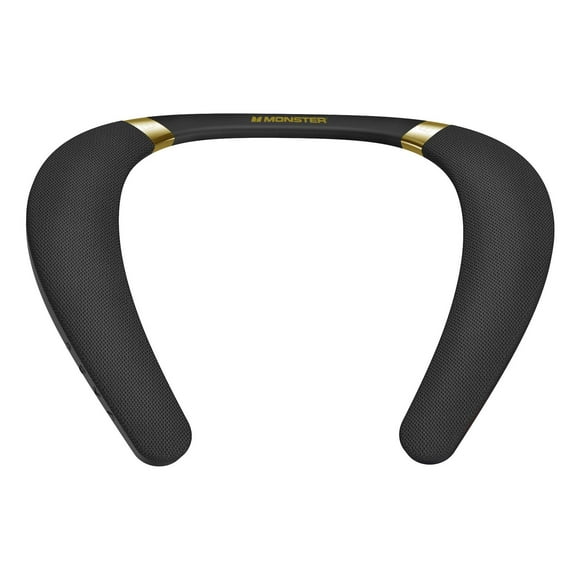 Monster Boomerang Altavoz Bluetooth con banda para el cuello, altavoz portátil inalámbrico para el cuello con tiempo de reproducción de 12 horas, sonido estéreo 3D verdadero, ropa de sonido portátil,