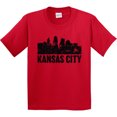 thumbnail image 3 of Inktastic Kansas City Skyline Grunge Youth T-Shirt, 3 of 5