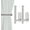 Silver, variant on Adhesive Curtain Holdbacks, Curtain Tie Backs, No-Drill Curtain Pull Backs, Adhesive Curtain Hooks, Curtain Holders for Drapes