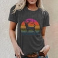 thumbnail image 1 of T-Shirts Tendance pour Femmes Col Rond Manches Courtes Imprimé Graphique Hauts de Mode pour Usage Quotidien, 1 of 3