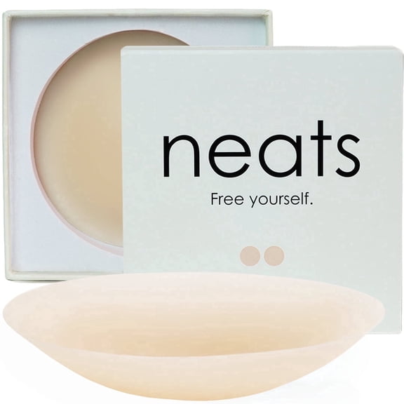 NEATS Adhesive Silicone Round Nipple Covers - 1 pair (Pearl) - S/M