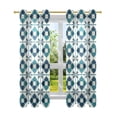 thumbnail image 7 of Yayeee Window Curtains Light Filtering 63"x52" Grommet Panel Pair Home Living Room Decor, Blue Mosaic Pattern, 7 of 7