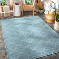 thumbnail image 4 of Hauteloom Bellamack Living Room, Bedroom Patio Outdoor Area Rug - Traditional - Aqua - 6'4" x 9', 4 of 9