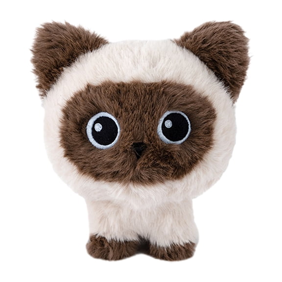 YIFAEUX Cute Little Kitten Plush Toy Siamese & Calico Cat Stuffed Animal with Big Eyes Soft PP Cotton Doll Birthday Gift for Cat Lovers