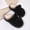 Black, variant on Women's Snow Boot Slipper Mules with Fleece Lining, Memory Foam Insole, Suede Bow Indoor Outdoor Winter Shoes