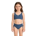 thumbnail image 5 of CUZIBR Girls Swimsuits Bikini Set 2 Piece Solid Color Adjustable Strap Top Bathing Suit High Waist Bottoms Fashion Swimwear Summer Beach Pool Breathable Beachwear,Navy,13-14 Years, 5 of 5