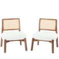 thumbnail image 4 of Woven Backrest and Wooden Frame Lounge Chairs / Minimalist Seating for Modern Spaces, 4 of 6