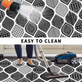 thumbnail image 5 of Black Morocco Outdoor Rug for Patio/Deck/Porch, Non-Slip Large Area Rug 6 x 9 Ft, Retro Geometric Grey Ethnic Tribal Art Indoor Outdoor Rugs Washable Area Rugs, Reversible Camping Rug Carpet Runner, 5 of 8