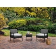 thumbnail image 1 of PROHIKER 3 PCS Patio Rattan Conversation Chair Set, 3 PCS Patio Wicker Rattan Furniture Set, Patio Wicker Rattan Table, 1 of 5