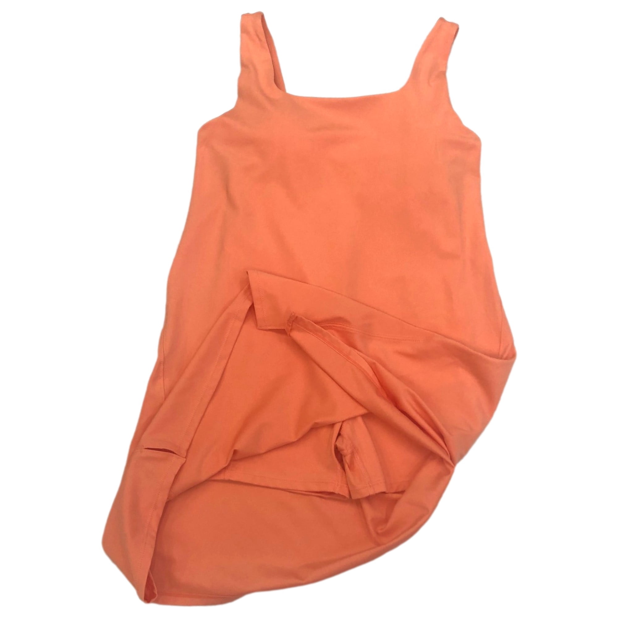 Xersion Womens Peach Athletic Tank Tennis Dress with Built in Shorts XXL